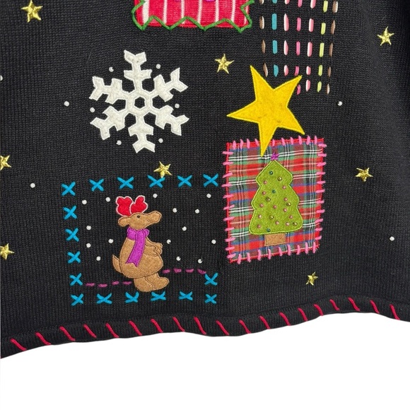 Reference Point Women’s Ugly Christmas Sweater Winter Scene Size Medium - Picture 5 of 10